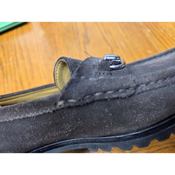 Cole Haan Bit Loafer C07669 Brown Suede Horsebit Lug Sole Mens 9M